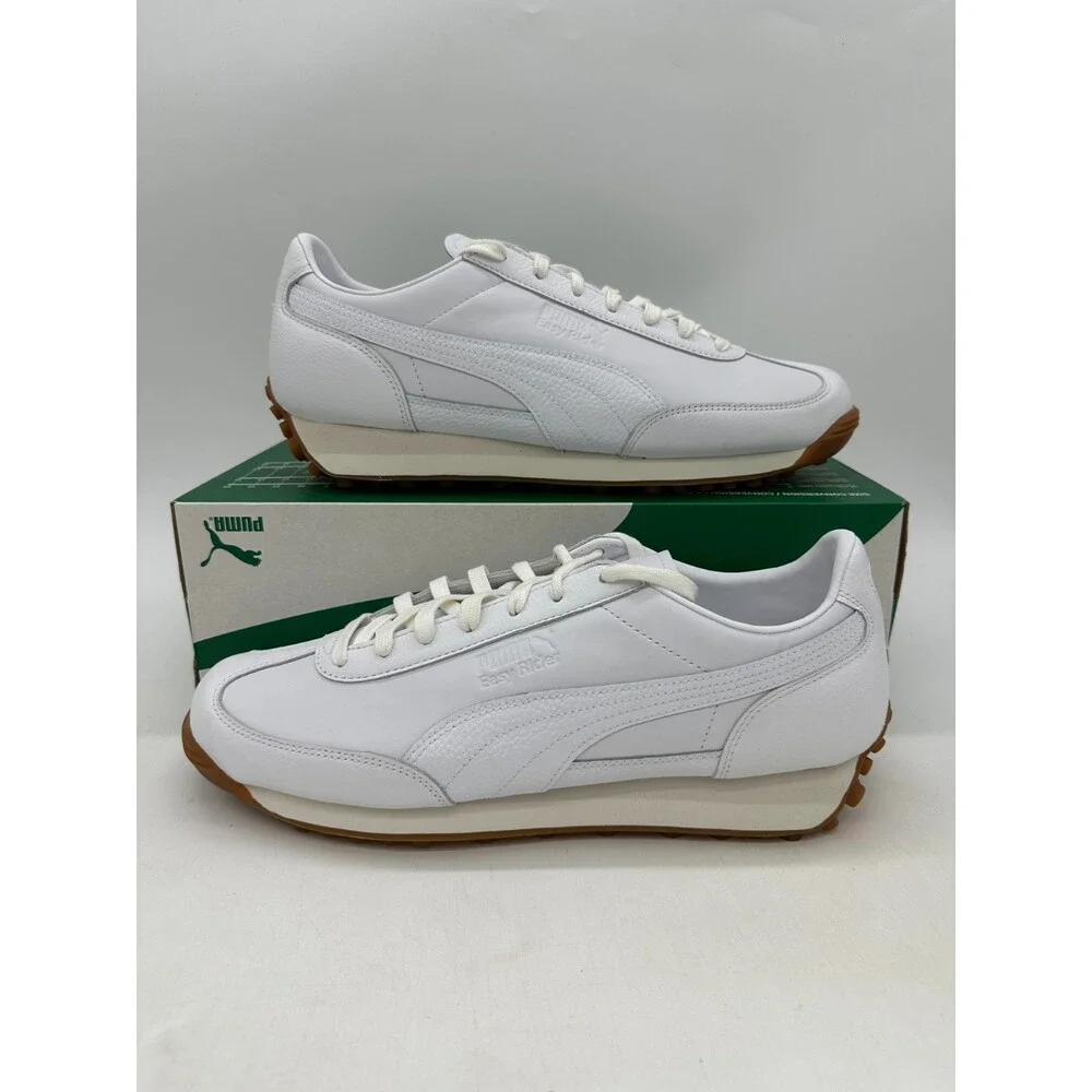 Puma Easy Rider Men's Size 12 White Gum Running Athletic Shoes 399029 02